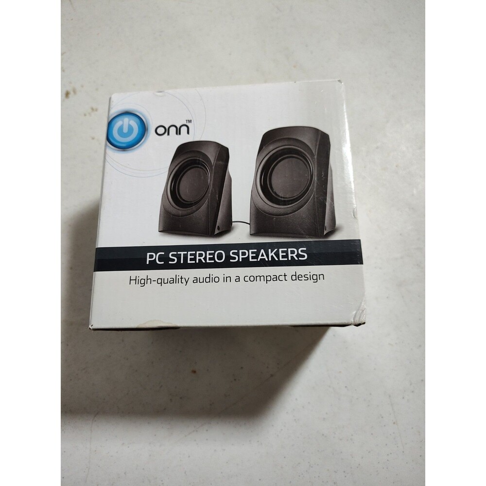 ONN PC Stereo Speakers  W/Integrated Volume Control ONA .See Photos For Type.New